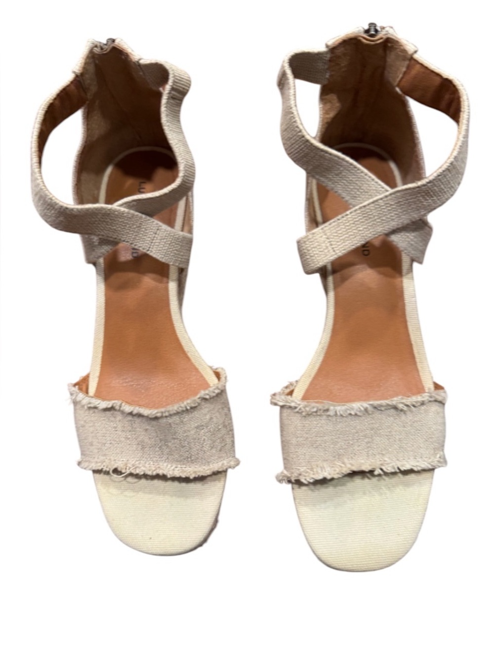 LUCKY BRAND Open Toe Neutral Wedge 9.5